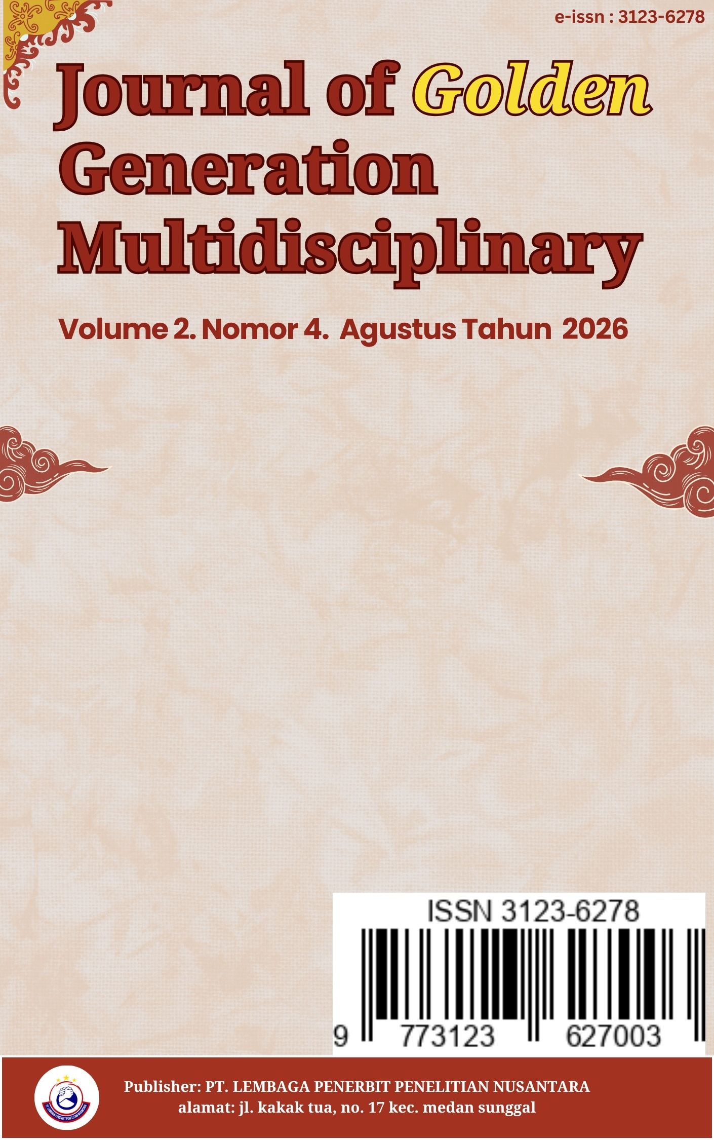 					View Vol. 2 No. 4 (2026): Agustus : Journal of Golden Generation Multidisciplinary
				